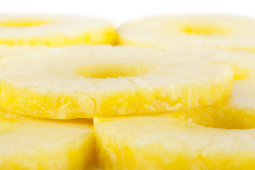 closeup pineapple slices