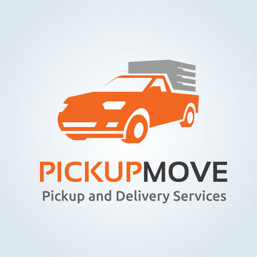 Pickup logo,transport logo,vector logo template.