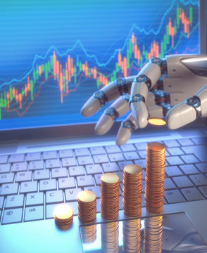 Robot Trading System On The Stock Market. A software that is used in the stock market, that automatically submits trades without any human interventions.
