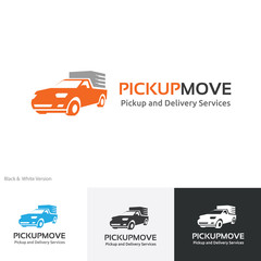 Pickup logo,transport logo,vector logo template. © TWINS DESIGN STUDIO