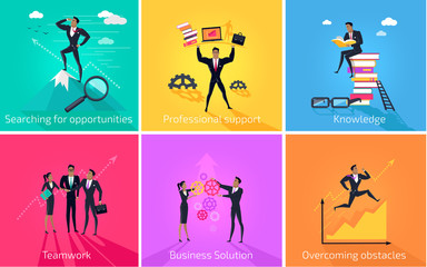 Business Banner Teamwork and Solution