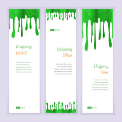 Set banners with clorful seamless dripping pain