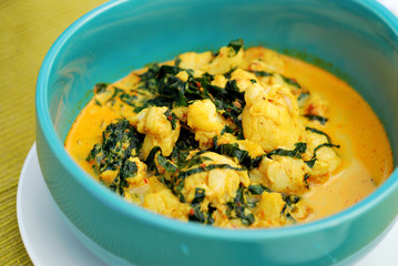 Crab meat curry