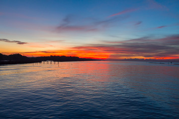 Naklejka premium sunrise at the sea