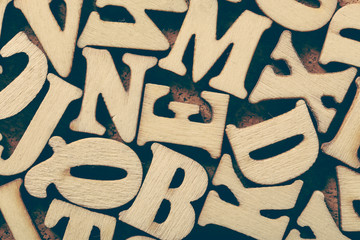Wooden Letters Background