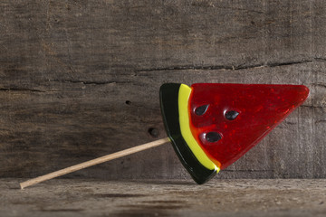 Lollipop in the form of a watermelon