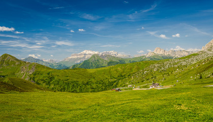 Fototapeta na wymiar Italy beauty, Dolomites Passo de Giau in summer.