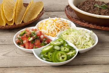ingredients in making mexican taco