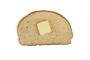 fresh slice of bread with a butter spread