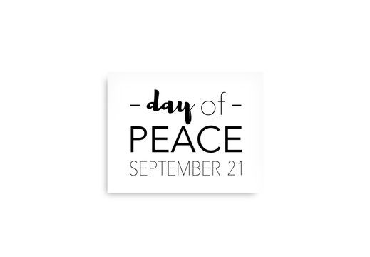 Day of peace, september 21st