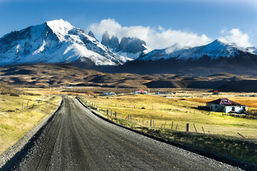 The amazing scenario of Torres del Paine National Park - obrazy, fototapety, plakaty