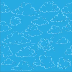 Foto op Canvas clouds seamless pattern © Lucky Project