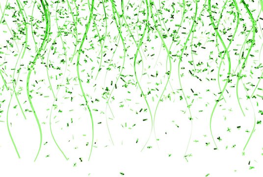 Falling Green Confetti