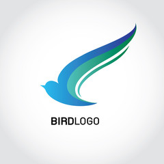 Bird icon logo. Vector illustration for your design.