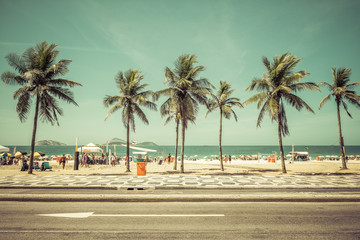 Palms on Ipanema Beach in Rio De Janeiro, Brazil