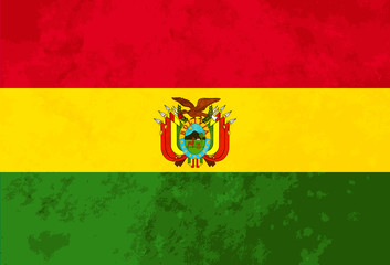True proportions Bolivia flag with texture