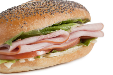 yummy sandwich with ham