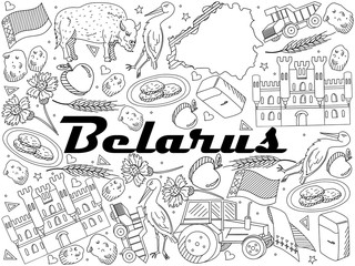 Belarus Coloring vector illustration