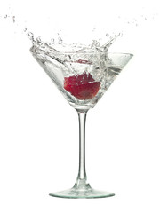 strawberry cocktail drink with splash