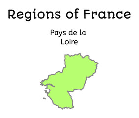 France administrative map of Pays de la Loire