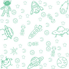 Doodle art of space