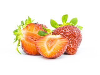 strawberry on white background
