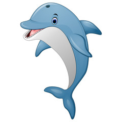 Fototapeta premium Standing Dolphin cartoon