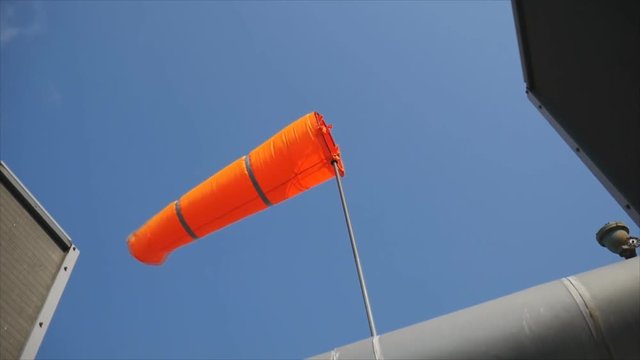 Wind sock with blue sky 