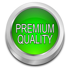 Premium Quality button - 3D illustration