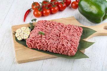 Micned raw Beef