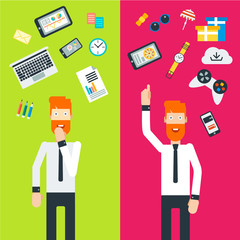 Flat design concepts for business, marketing,