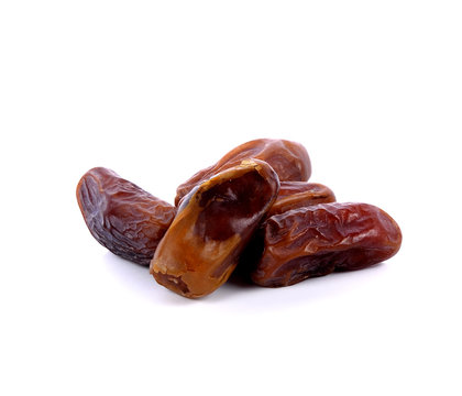 dates palm on white background