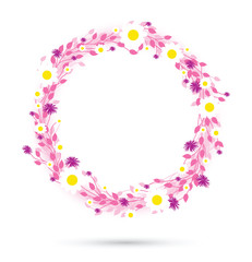 round floral daisy pattern