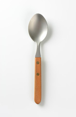 Table spoon with wooden handle