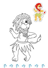 animali ballerini, leone