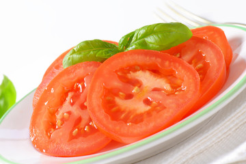 red tomato slices