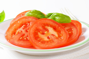 red tomato slices