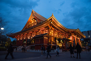 view of the Asakusa temple in Tokyo, Japan