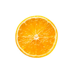 Orange slice on white background