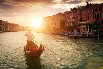 Abwaschbare Fototapete Gondeln Venedig Venezia