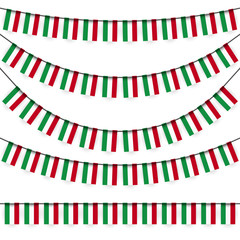 Fototapeta premium garlands with hungarian national colors