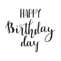 Happy Birthday Brush Script Style Hand lettering