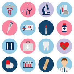 Medical icons set. Vector