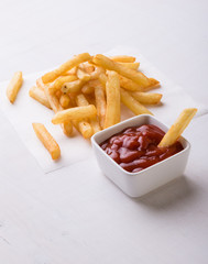 fries with ketchup