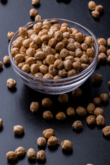 chickpeas in a glass bowl