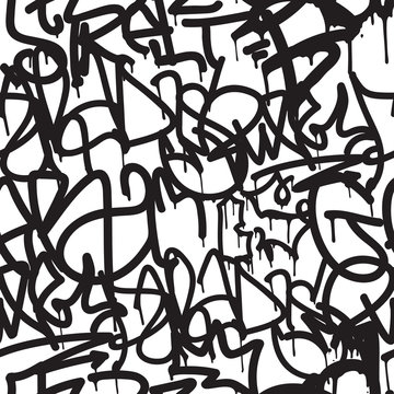 Fototapeta Graffiti background seamless pattern