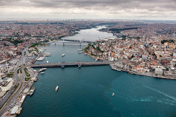 Fototapeta na wymiar Aerial view of Istanbul. Old city.