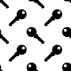 Icono plano patrón con llave sobre fondo blanco