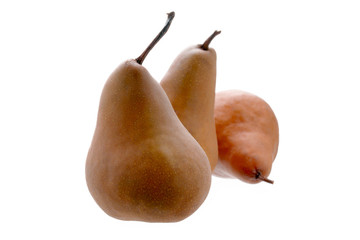 three fresh pear.