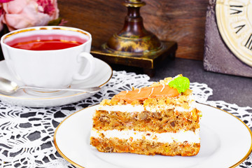 Baking Carrot Cake with Walnuts